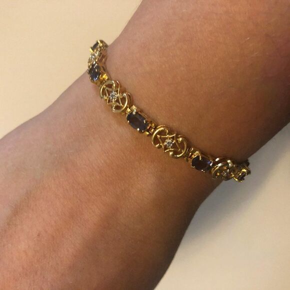 QVC 925 CI Gold Plated Sterling Silver Bracelet - Picture 11 of 11